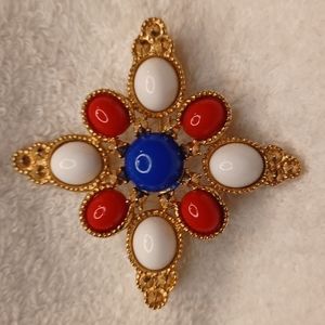 Vintage Sarah Cov Americana brooch